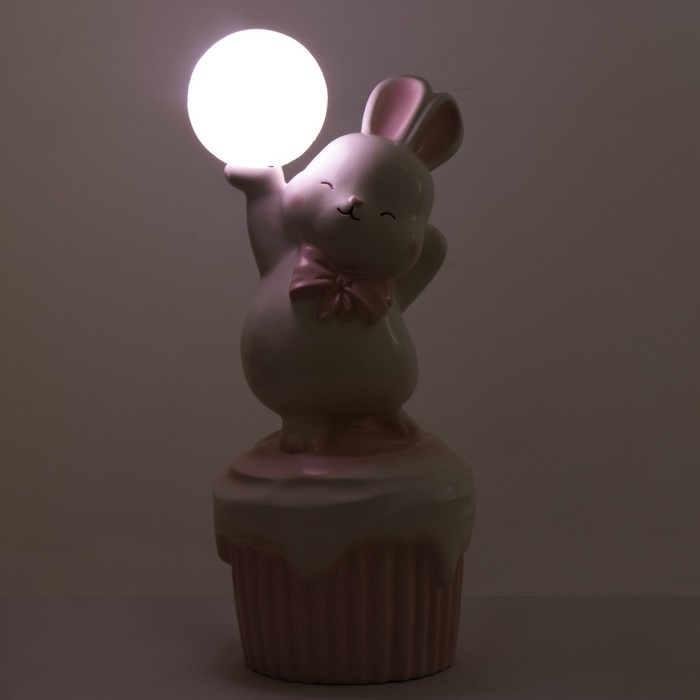 Торшер "Зайка" LED USB розовый 30х30х69см