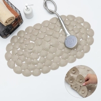 Коврик противоскользящий в ванну на присосках Доляна &laquo;Ракушки&raquo;, 38&times;68 см, цвет МИКС