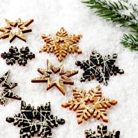 Новогодний декор с подсветкой «Снежинка» 8×12.5 см, набор 12 шт. Новогодний декор с подсветкой «Снежинка» 8×12.5 см, набор 12 шт.