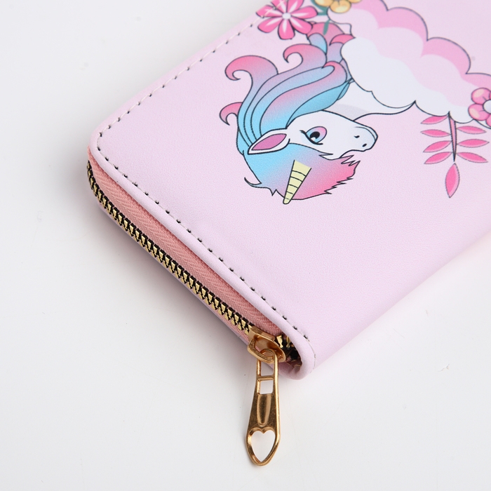 Кошелёк детский на молнии «Выбражулька», цвет розовый Кошелёк детский на молнии «Выбражулька», цвет розовый