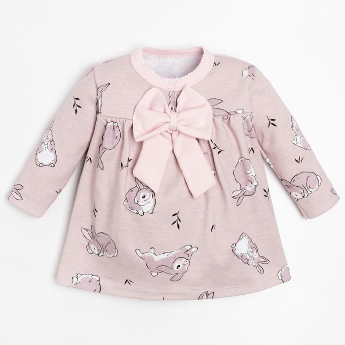 Боди-платье дл. рукавом Крошка Я Боди-платье дл. рукавом Крошка Я "Зайчик" рост 62-68 см