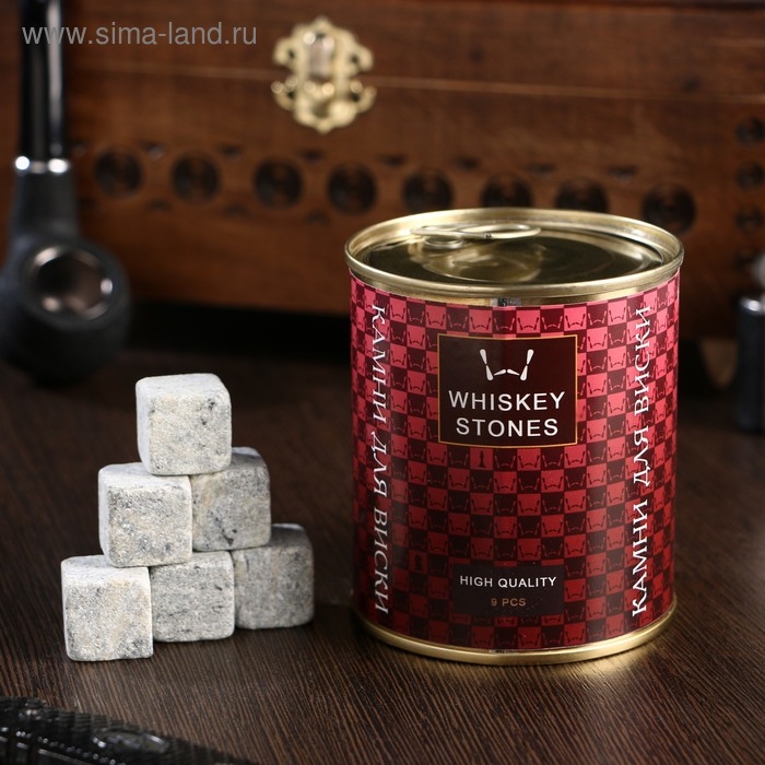 Набор камней для виски Набор камней для виски "HIGH QUALITY", в консервной банке, 9 шт.