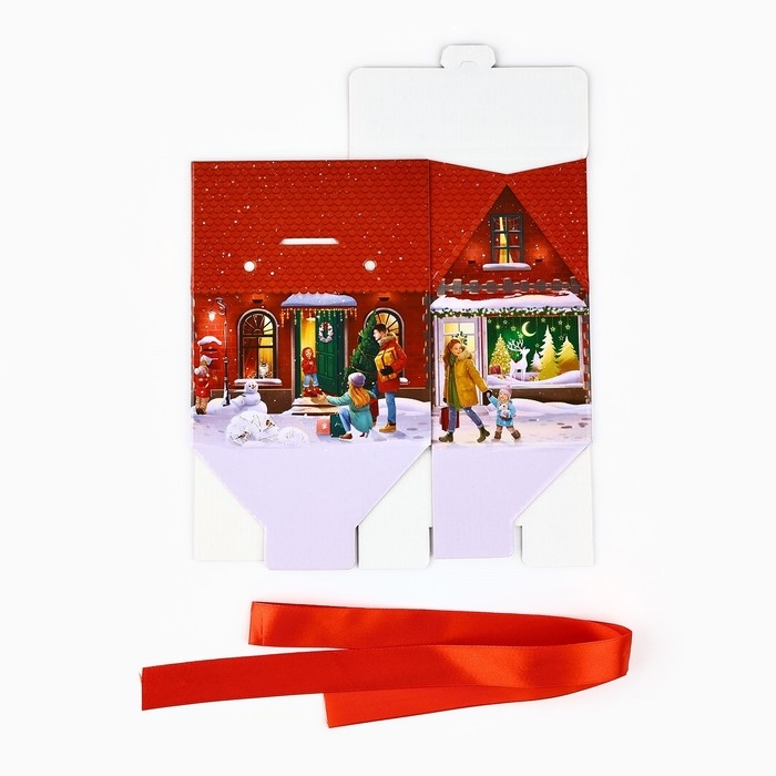 Коробка подарочная новогодняя складная &laquo; Городская жизнь &raquo;, 15 х 18 х 10 см, Новый год