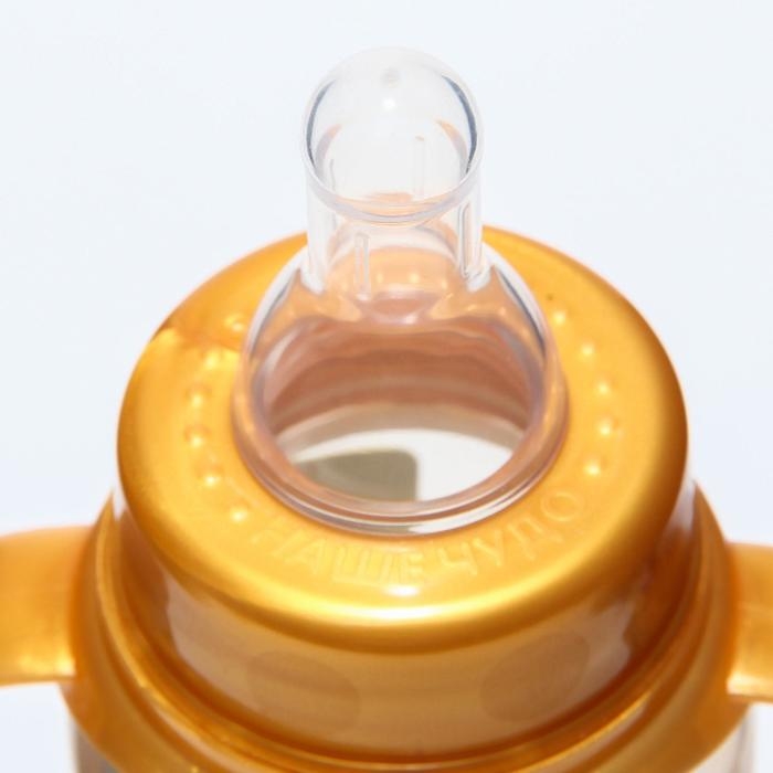 Бутылочка для кормления &laquo;Мармелад M&B&raquo;, классическое горло, 250 мл., от 0 мес., цилиндр, с ручками