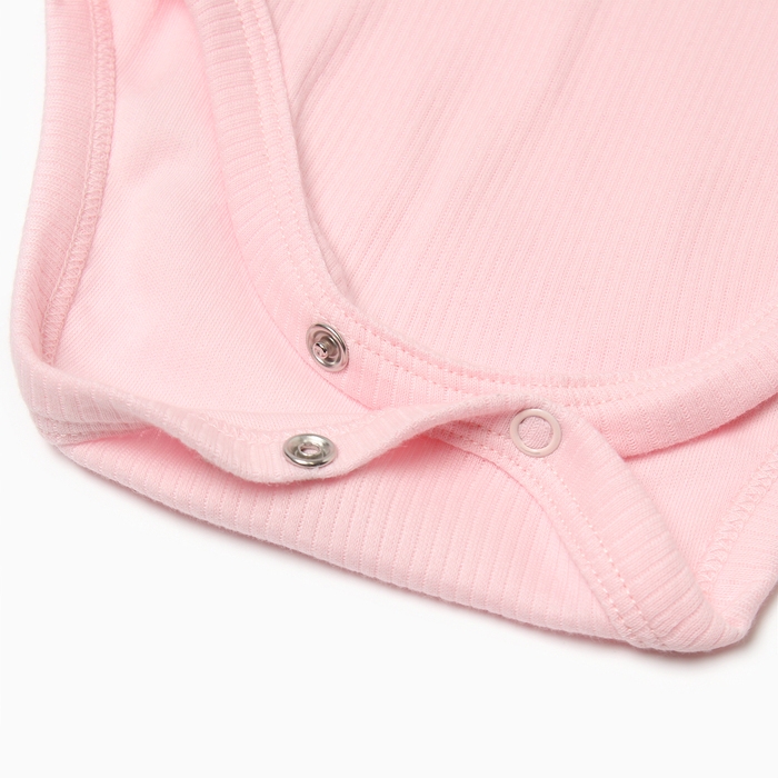 Боди детское с длинным рукавом, цвет розовый, рост 74