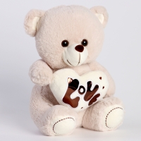 Мягкая игрушка &laquo;Медведь&raquo; с сердцем, 30 см, цвет бежевый
