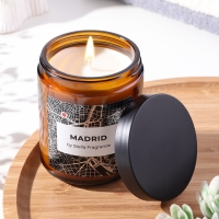 Свеча ароматическая в банке "MADRID", кедр, мускус, 250 г Свеча ароматическая в банке "MADRID", кедр, мускус, 250 г