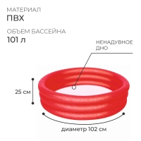 Бассейн надувной &laquo;Сияние&raquo;, 102 х 25 см, от 2 лет, цвета МИКС, 51024 Bestway