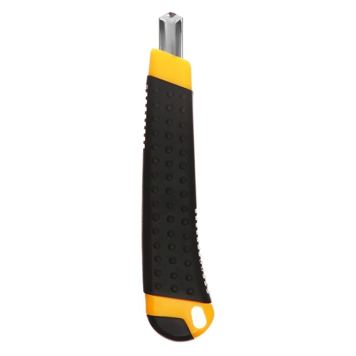 Нож канцелярский 9мм, пластиковый, фиксатор, 2 штуки лезвий, TOP Нож канцелярский 9мм, пластиковый, фиксатор, 2 штуки лезвий, TOP