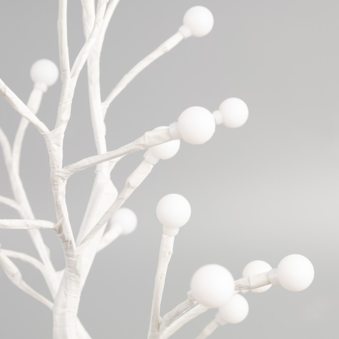 Светодиодный куст &laquo;Жемчужины&raquo; 45 см, 24 LED, постоянное свечение, батарейки ААх3 (не в комплекте), USB, свечение тёплое белое