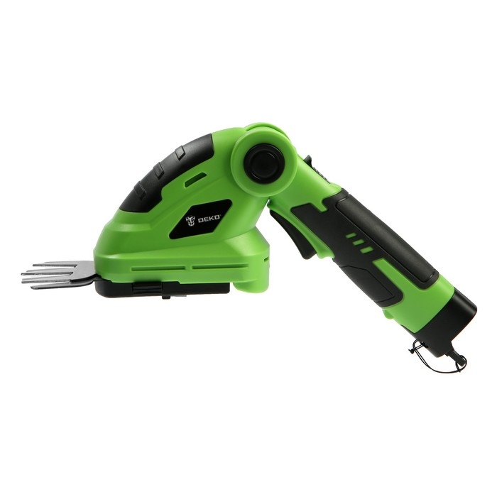 Ножницы-кусторез аккумуляторные DEKO DKGS3.6, 3.6 В, 2 Ач, Li-ion, поворотная рукоятка Ножницы-кусторез аккумуляторные DEKO DKGS3.6, 3.6 В, 2 Ач, Li-ion, поворотная рукоятка
