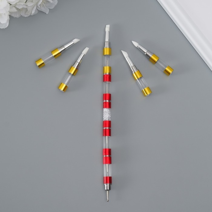 Инструмент для творчества набор 10 насадок пластик, металл, резина 2х12,5х29,5 см Инструмент для творчества набор 10 насадок пластик, металл, резина 2х12,5х29,5 см