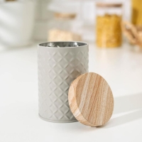 Банка для сыпучих продуктов &laquo;Сканди&raquo;, 430 мл, 11,5&times;7,3 см, цвет серый