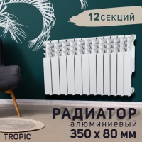 Радиатор Tropic 350x80 мм алюминиевый, 12 секций Радиатор Tropic 350x80 мм алюминиевый, 12 секций