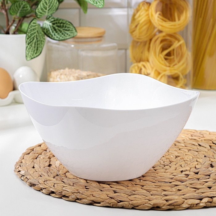 Салатник пластиковый &laquo;Рондо&raquo;, 2 л, цвет белый