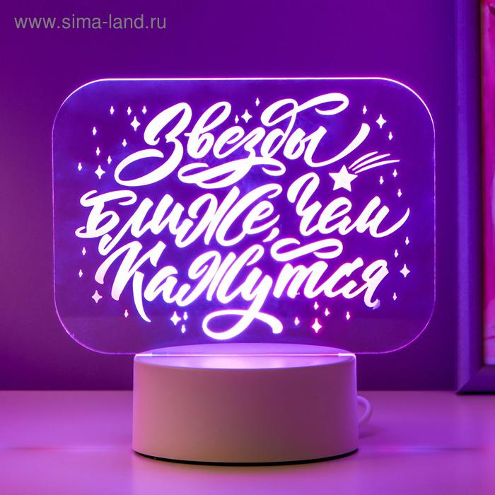 Светильник Светильник "Звезды ближе" LED RGB от сети 9,5х16,5х16 см RISALUX