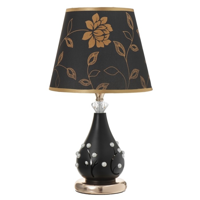 Настольная лампа "Сабрина" Е27 40Вт черный 25х25х43 см RISALUX