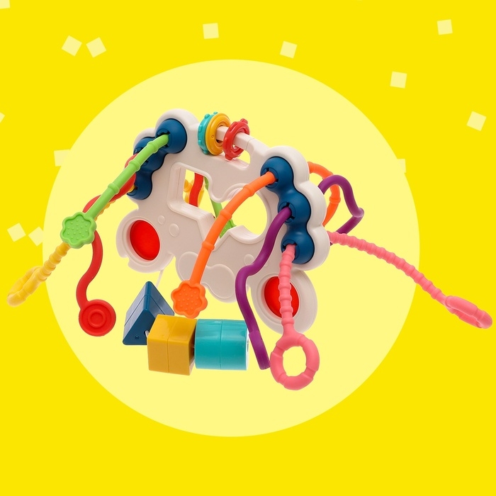 Игрушка развивающая для малышей &laquo;Крабик&raquo;, тянучка с сортером