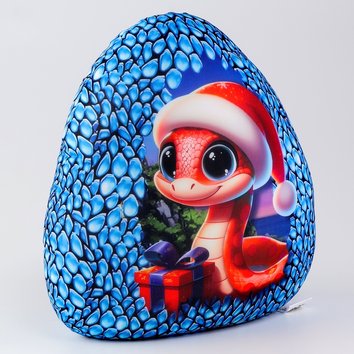 Новый год! Антистресс подушка-игрушка &laquo;Змеиное яйцо&raquo;, голубое