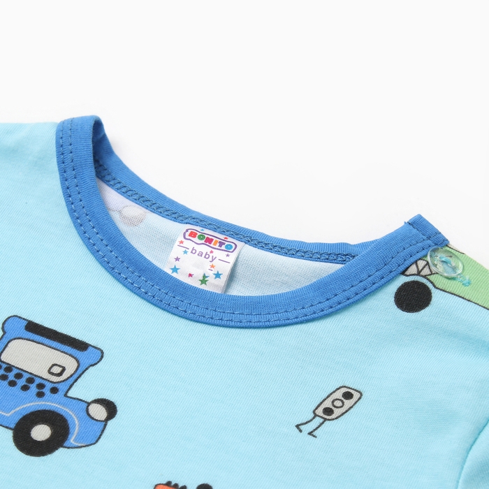 Футболка детская, цвет светло-голубой, рост 86 см