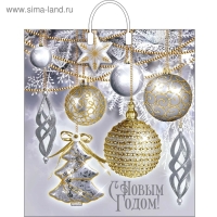 Новый год. Пакет "Блики", полиэтиленовый с пластиковой ручкой, 40х44 см. Новый год. Пакет "Блики", полиэтиленовый с пластиковой ручкой, 40х44 см.