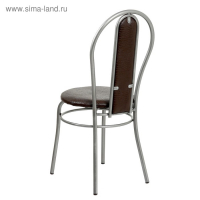 Стул "Элегия Мягкий", Серебристый металлик/Шоколадная рептилия