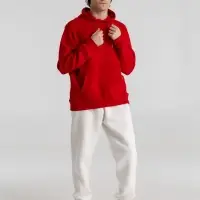 Толстовка с капюшоном унисекс King, красная, размер 4XL