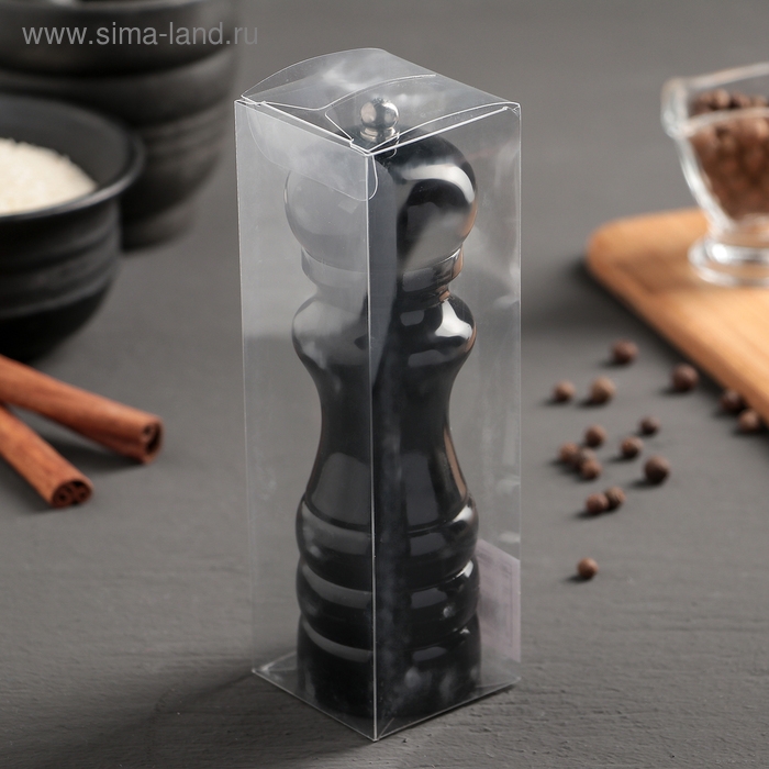 Мельница для специй &laquo;Краски&raquo;, 16 см, цвет чёрный