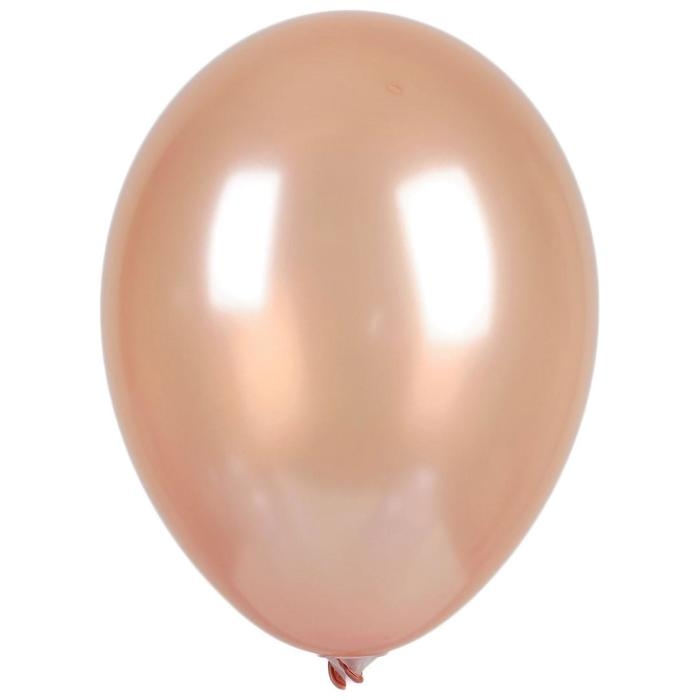 Шар латексный 12", хром, набор 50 шт., цвет розовое золото