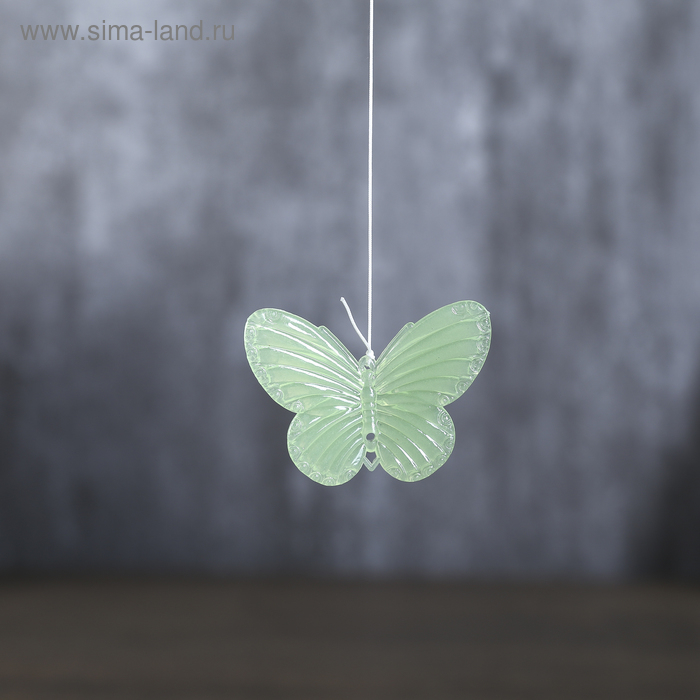 Музыка ветра пластик, металл Музыка ветра пластик, металл "Бабочки" фосфорная 4 трубки, 5 колокольчиков 60 см