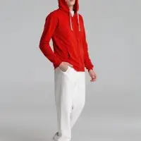 Толстовка на молнии с капюшоном Unit Siverga красная, размер 4XL