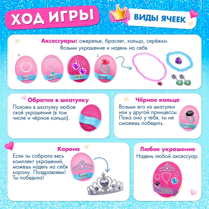 Настольная игра &laquo;Как стать принцессой&raquo;, 1-4 игрока, 4+