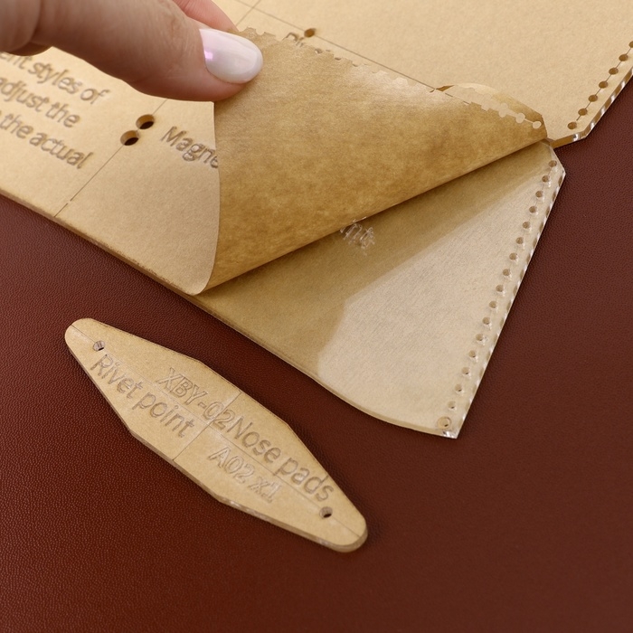 Набор лекал «Футляр для очков», 17 × 8 × 0,5 см, 2 шт, акрил Набор лекал «Футляр для очков», 17 × 8 × 0,5 см, 2 шт, акрил