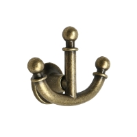 Крючок мебельный ТУНДРА TKT006, трехрожковый, бронза Крючок мебельный ТУНДРА TKT006, трехрожковый, бронза