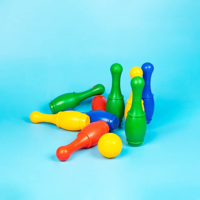 Боулинг цветной: 9 кеглей, 2 шара Боулинг цветной: 9 кеглей, 2 шара