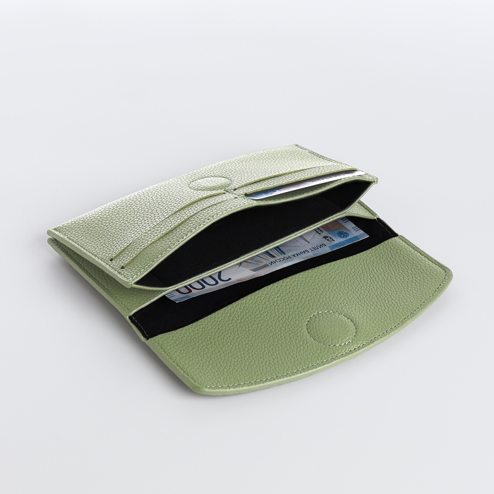 Кошелёк женский на магните, цвет зелёный Кошелёк женский на магните, цвет зелёный