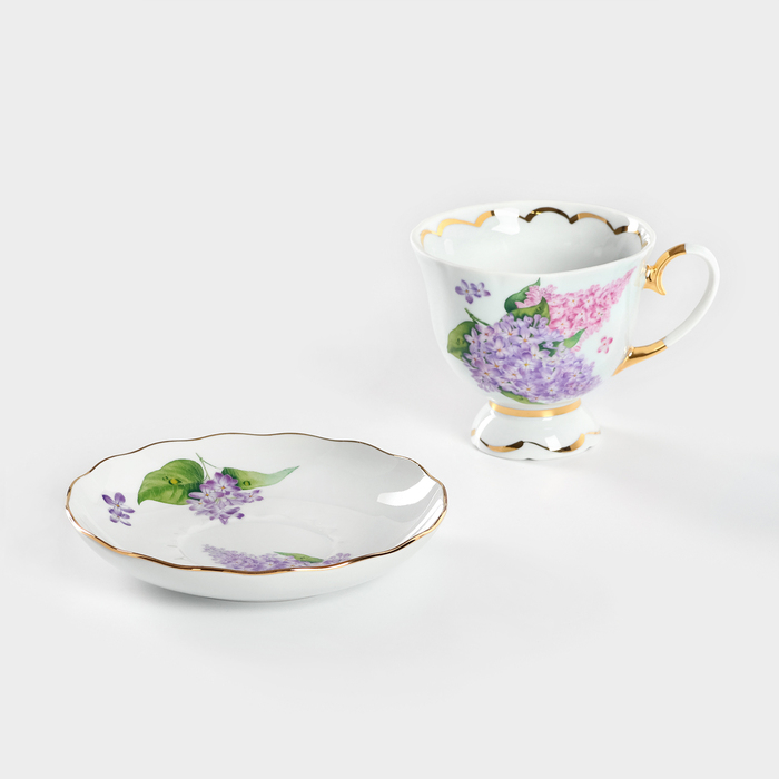 Чайная пара «Сирень», 300 мл, блюдце d=15 см Чайная пара «Сирень», 300 мл, блюдце d=15 см