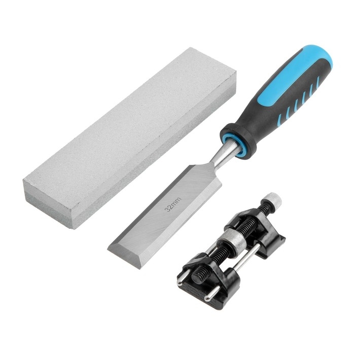 Набор стамесок ТУНДРА, 2К рукоятки, 45 сталь, 6 - 38 мм, с набором для заточки, кейс, 6 шт. 960445 Набор стамесок ТУНДРА, 2К рукоятки, 45 сталь, 6 - 38 мм, с набором для заточки, кейс, 6 шт. 960445