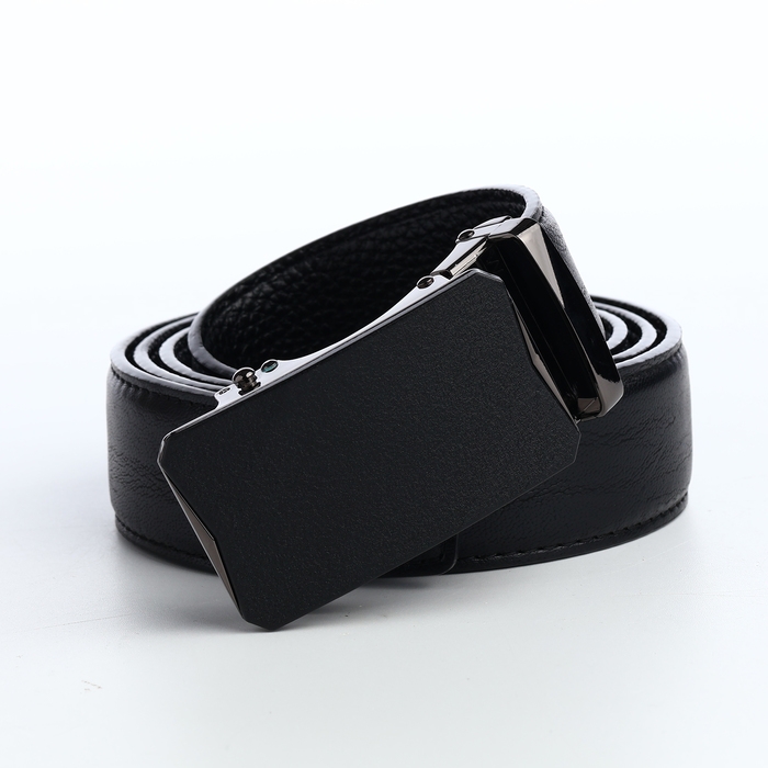 Ремень мужской, ширина 3,6 см, винт, пряжка автомат, цвет чёрный Ремень мужской, ширина 3,6 см, винт, пряжка автомат, цвет чёрный