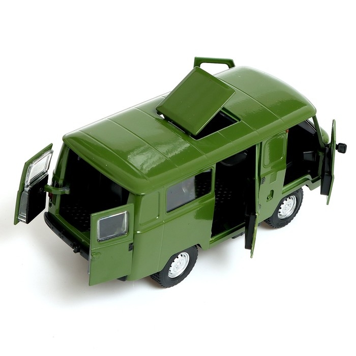 Машина металлическая «УАЗ 3962», инерция, 1:24, свет и звук, цвет зелёный Машина металлическая «УАЗ 3962», инерция, 1:24, свет и звук, цвет зелёный