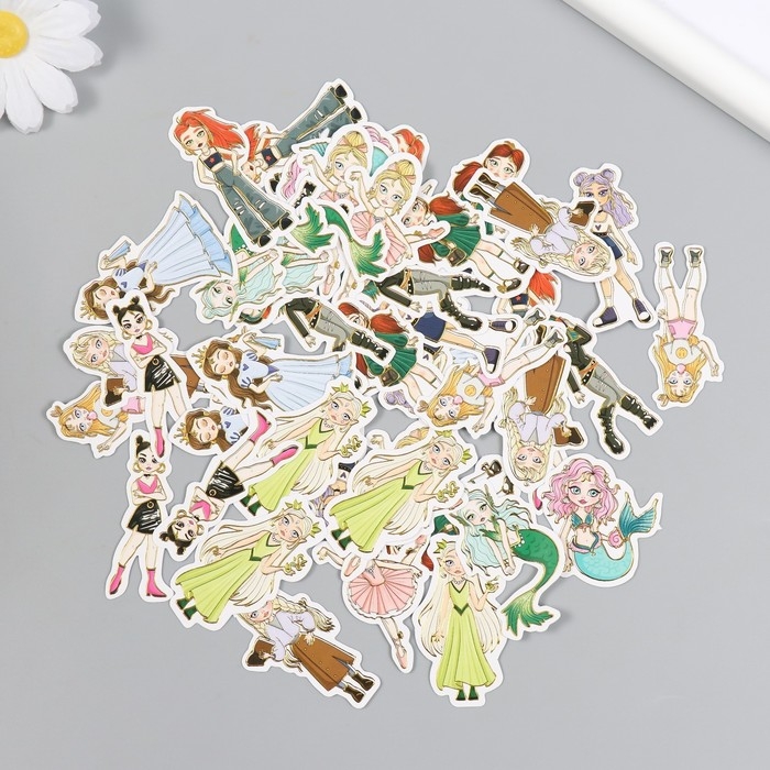 Наклейки для творчества Наклейки для творчества "Малышки" тиснение серебро набор 48 шт 9х7х0,8 см