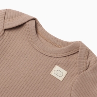 Боди с дл. рукавом Крошка Я , рост 80-86 см, коричневый