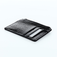 Визитница кожаная, TEXTURA, 8 карт, цвет чёрный