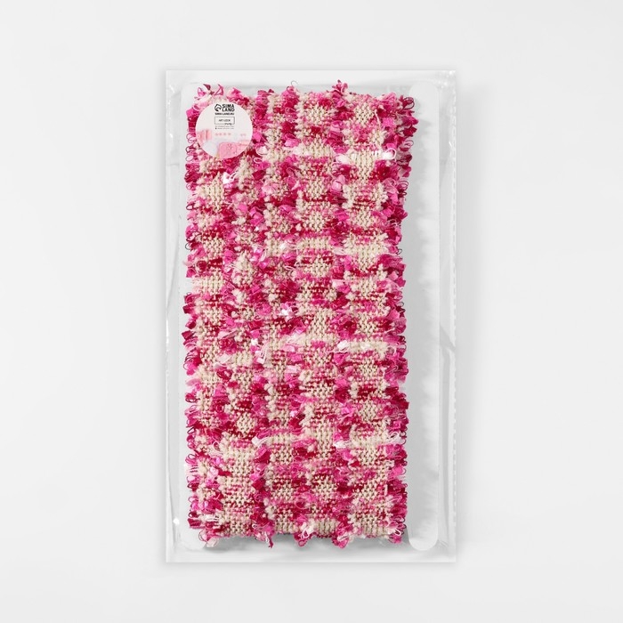 Тесьма декоративная &laquo;Твидовая&raquo;, двусторонняя, 30 мм, 5 &plusmn; 0,5 м, цвет фуксия