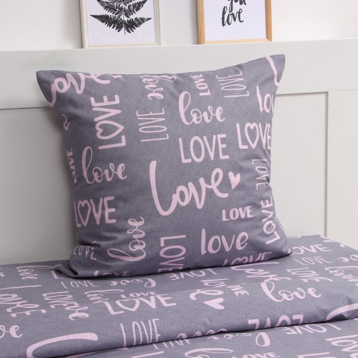 Постельное бельё LoveLife 1,5 сп Love 153*215см, 145*220см, 70*70см-1шт, 100% хлопок, бязь, 125г/м2 Постельное бельё LoveLife 1,5 сп Love 153*215см, 145*220см, 70*70см-1шт, 100% хлопок, бязь, 125г/м2