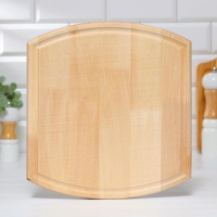 Доска разделочная и сервировочная "Прямоугольник выпуклый", с желобом  МАССИВ, 32&times;29,5&times;3 см