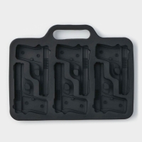 Форма для шоколада Доляна &laquo;Пистолет&raquo;, силикон, 18,7&times;13,4 см, 6 ячеек (7,5&times;5,1 см), цвет тёмно - серый