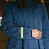 Светоотражающая лента-стропа, 20 мм, 5 &plusmn; 1 м, 2 полосы, цвет салатовый