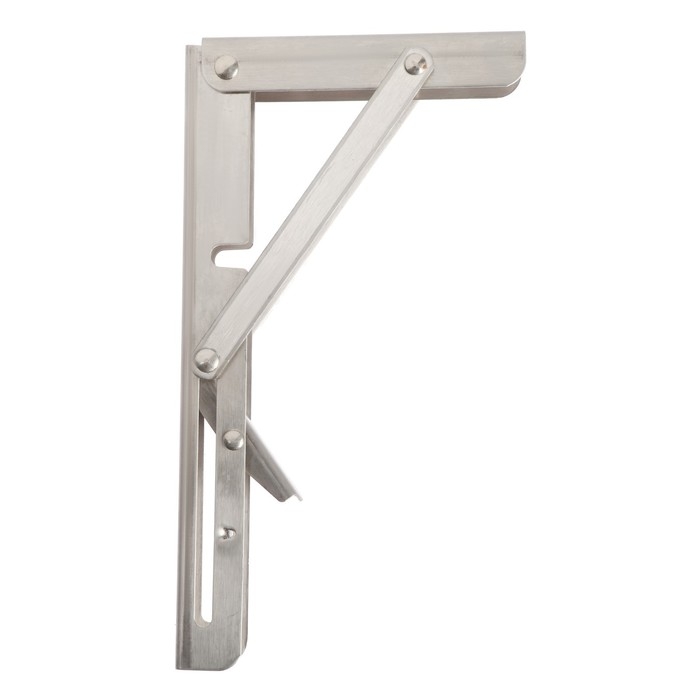 Кронштейн складной для столов и полок ТУНДРА, 2 шт., длина 200 мм, нержавеющая сталь Кронштейн складной для столов и полок ТУНДРА, 2 шт., длина 200 мм, нержавеющая сталь