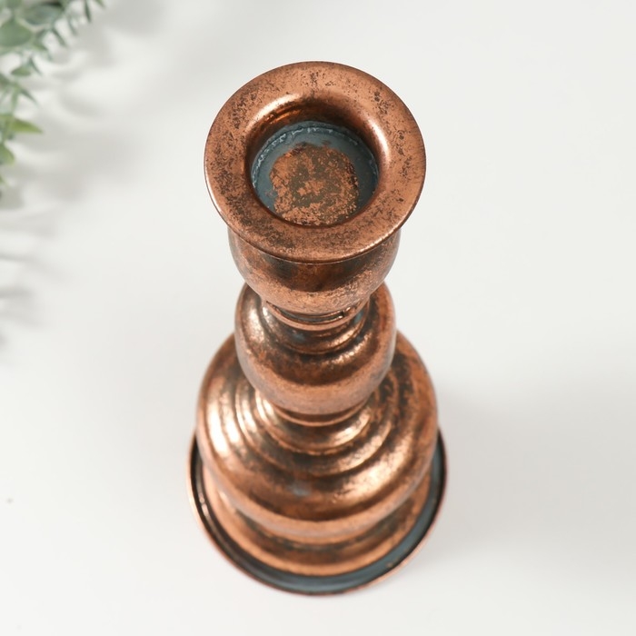 Подсвечник металл на 1 свечу Подсвечник металл на 1 свечу "Эрмете" состаренная бронза 13,5х13,5х36,5 см